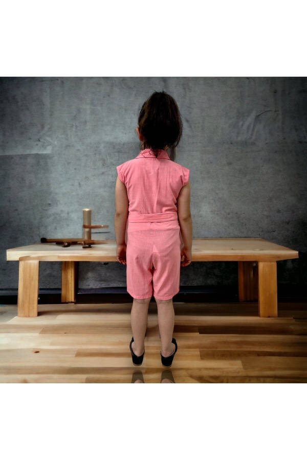 Girls' Shorts Jumpsuit/Buttoned Pocket Detail/Short Jumpsuit - 3