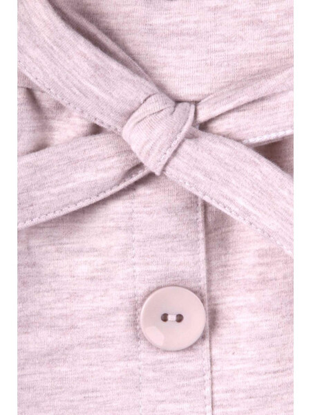 Girls' Skirt with Bow Beige Melange (6-12 Years) - 3