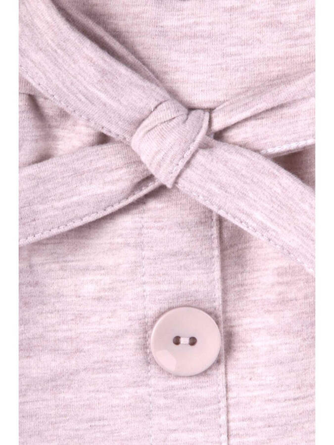 Girls' Skirt with Bow Beige Melange (6-12 Years) - 3