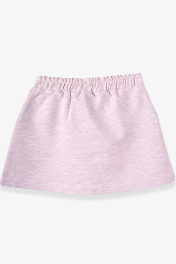 Girls' Skirt with Bow Beige Melange (6-12 Years) - 5