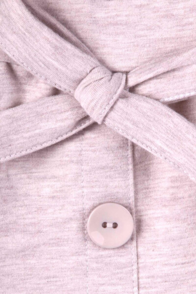 Girls' Skirt with Bow Beige Melange (6-12 Years) - 6