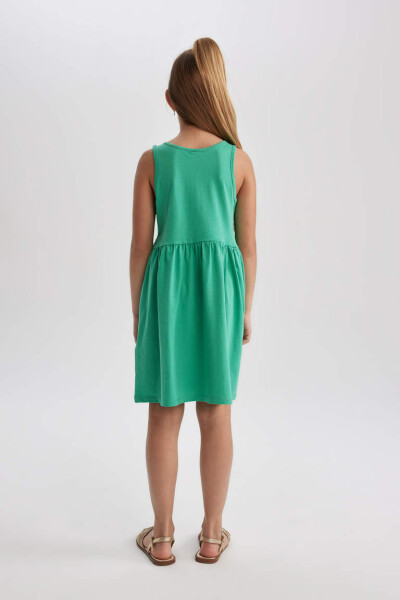 Girls Sleeveless Dress Green - 5