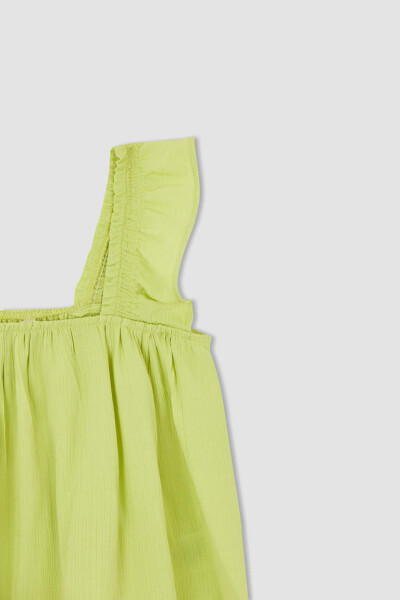 Girls Sleeveless Viscose Blouse Light Green - 7