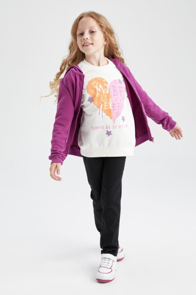 Girls Slim Fit Back to School Pants - 3