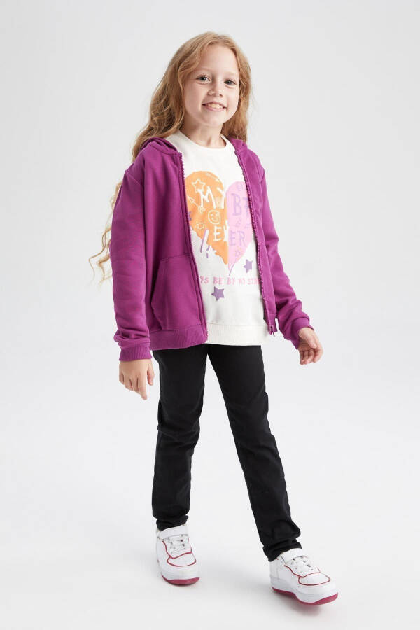 Girls Slim Fit Back to School Pants - 1