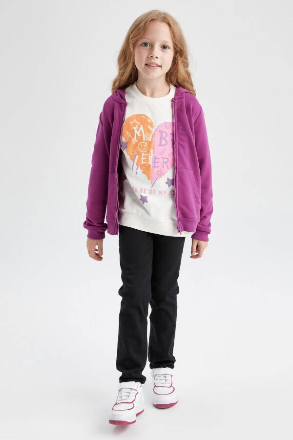Girls Slim Fit Back to School Pants - 2