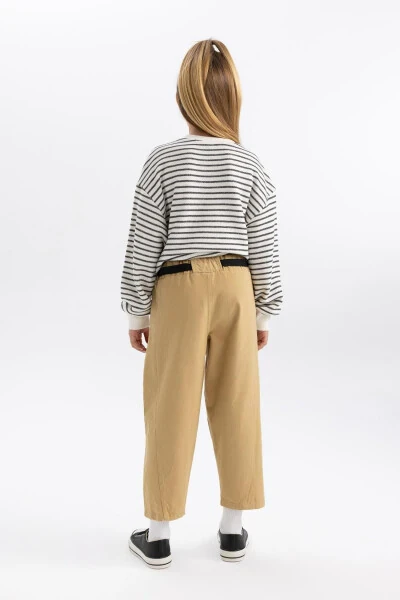 Girls Slouchy Straight Leg Gabardine Trousers A9606a823wn - 14