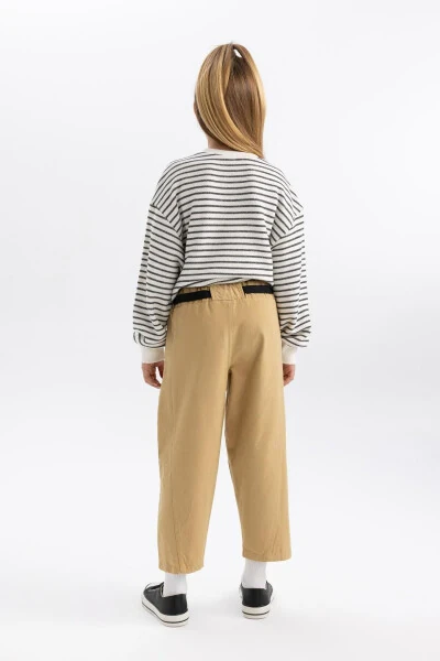 Girls Slouchy Straight Leg Gabardine Trousers A9606a823wn - 7