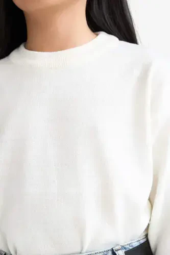 Girls' Standard Fit Crew Neck Sweater C6902A824AU - 5