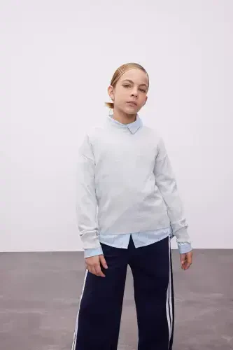 Girls Standard Fit Crew Neck Sweater C6902A824AU - 3