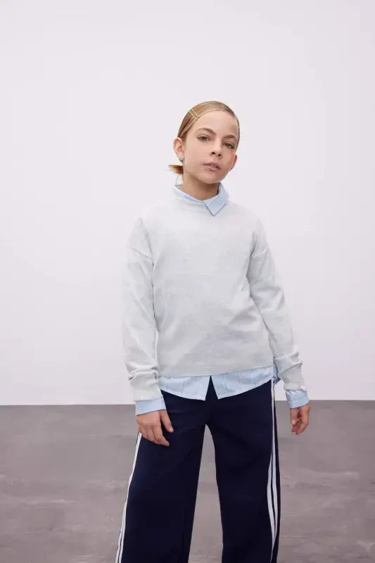 Girls Standard Fit Crew Neck Sweater C6902A824AU - 3