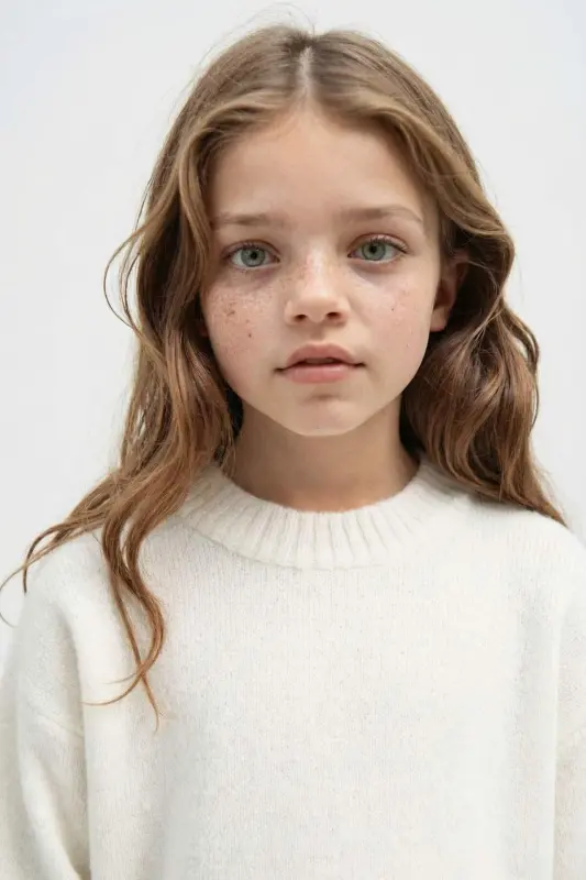 Girl's Standard Fit Crew Neck Sweater C6908A824AU - 4