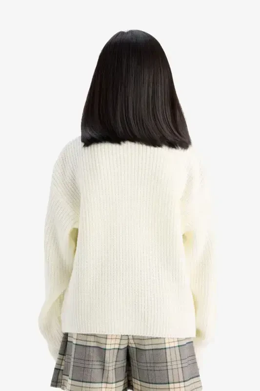 Girls' Standard Fit Crew Neck Sweater C6909A824AU - 6