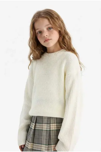 Girls' Standard Fit Crew Neck Sweater C6909A824AU - 4