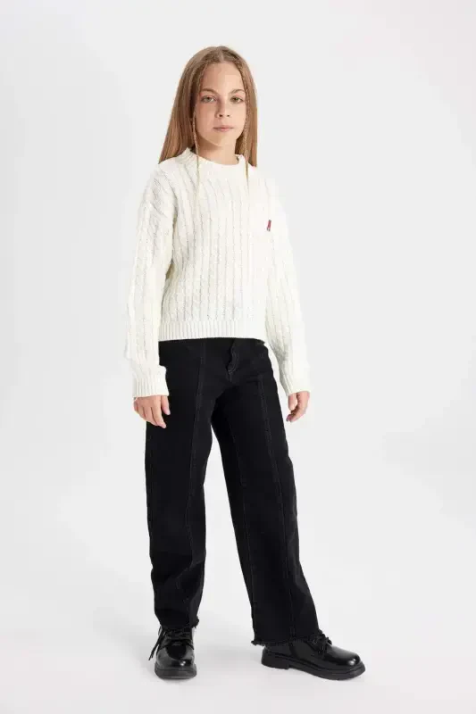 Girls Standard Fit Crew Neck Sweater C6973A824AU - 5