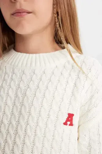 Girls Standard Fit Crew Neck Sweater C6973A824AU - 8