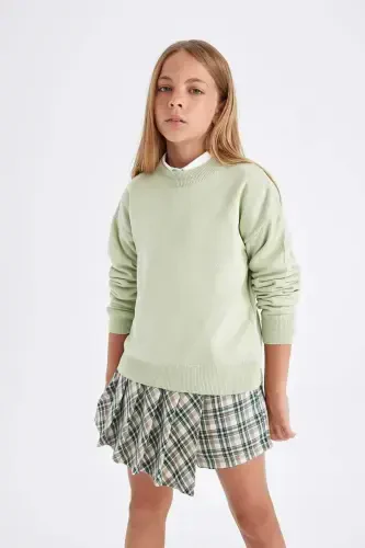 Girls' Standard Fit Crewneck Sweater C6902A824AU - 1