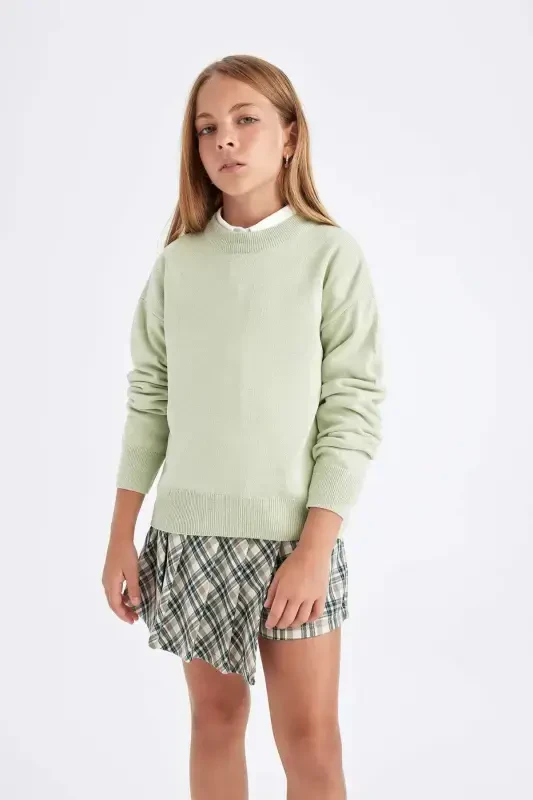 Girls' Standard Fit Crewneck Sweater C6902A824AU - 4