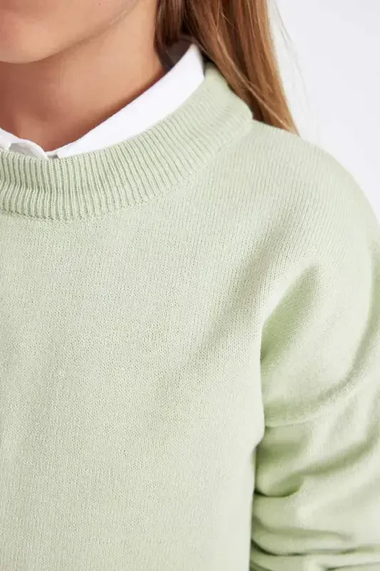 Girls' Standard Fit Crewneck Sweater C6902A824AU - 5