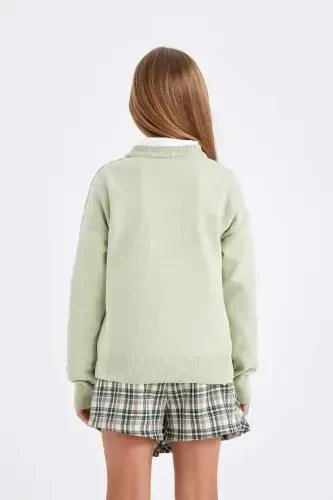 Girls' Standard Fit Crewneck Sweater C6902A824AU - 6
