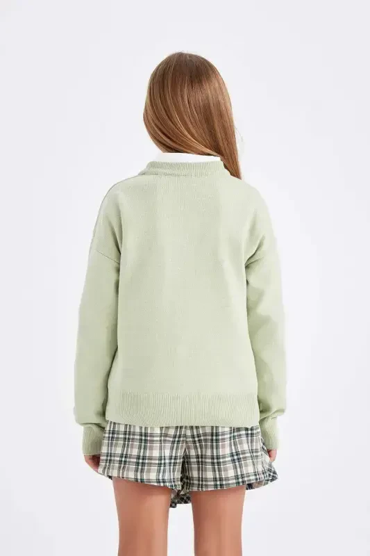 Girls' Standard Fit Crewneck Sweater C6902A824AU - 6