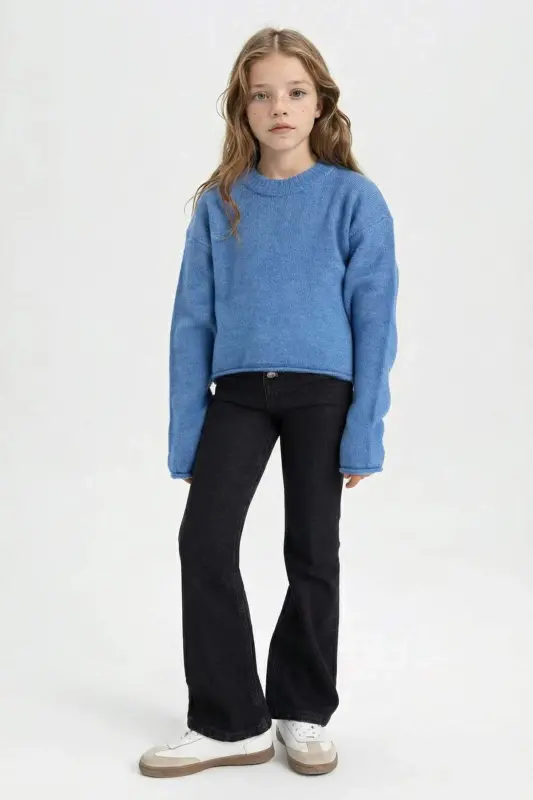 Girls' Standard Fit Crewneck Sweater C6908A824AU - 2
