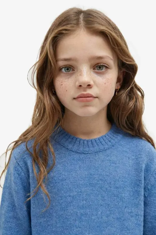 Girls' Standard Fit Crewneck Sweater C6908A824AU - 3