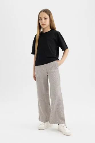 Girls Straight Fit Waffle Pants C4596A824SM - Defacto (1)