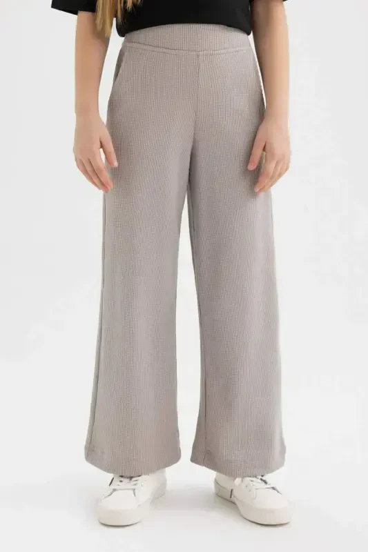 Girls Straight Fit Waffle Pants C4596A824SM - 4