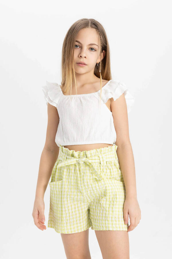 Girls' Strappy Blouse Ecru - 8