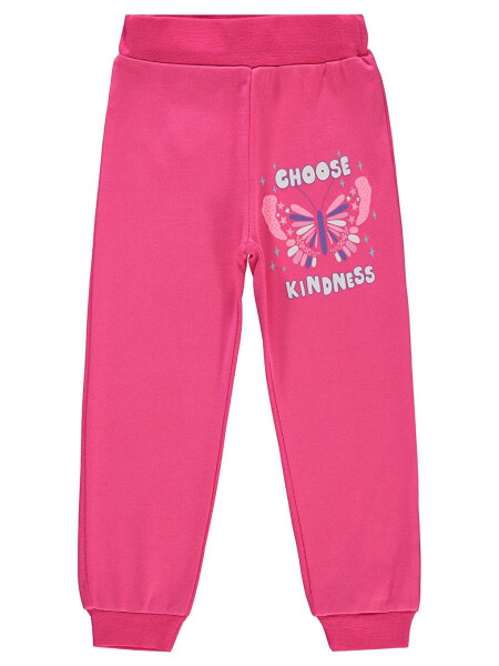 Girls Sweatpants for Kids 2-5 Years Old Fuchsia - 3