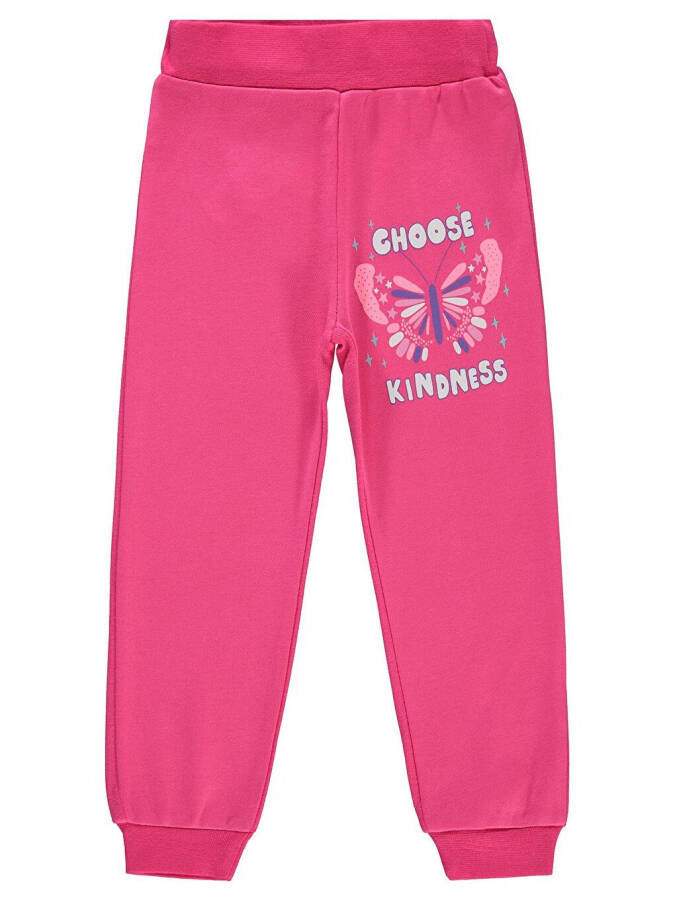 Girls Sweatpants for Kids 2-5 Years Old Fuchsia - 1