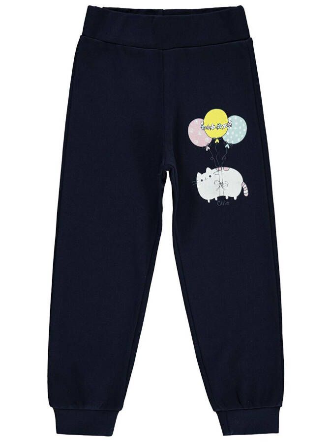 Girls Sweatpants for Kids 2-5 Years Old Navy Blue - 3