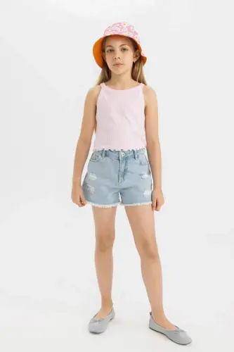 Girl's Tank Top-Light Pink - 1