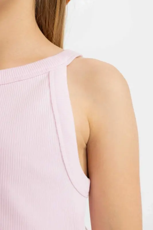 Girl's Tank Top-Light Pink - 4