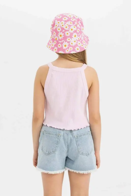 Girl's Tank Top-Light Pink - 5