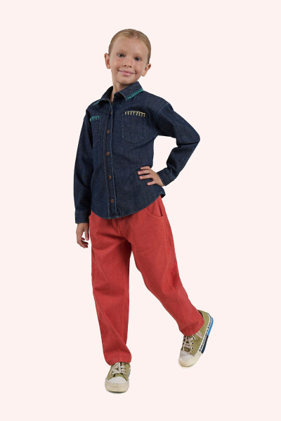 Girl's Terracotta Pants - PANÇO