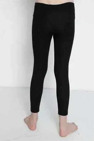 Girls Thermal Leggings Black Inner Thermal Fleece Warm Winter Base Layer - 4