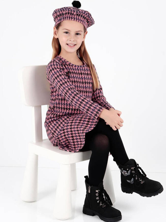 Girls' Trendy Dress with Hat and Ruffles Ak2200 - 7