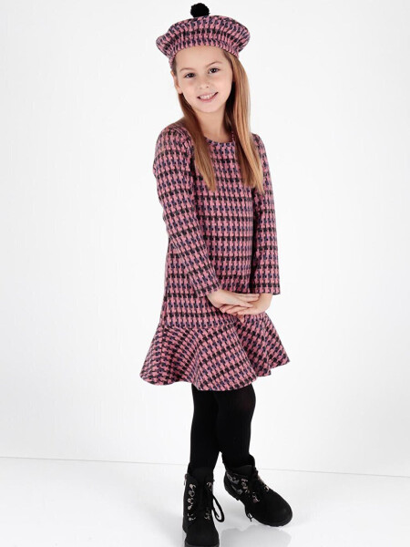 Girls' Trendy Dress with Hat and Ruffles Ak2200 - 9