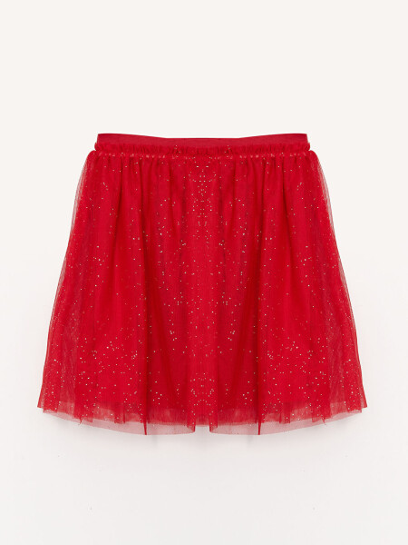 Girls Tulle Skirt with Elastic Waistband - 1