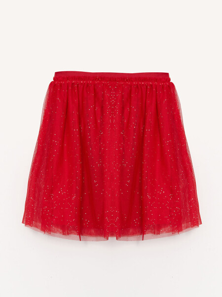 Girls Tulle Skirt with Elastic Waistband - 2