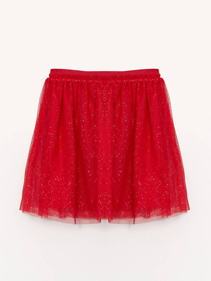 Girls Tulle Skirt with Elastic Waistband - 3