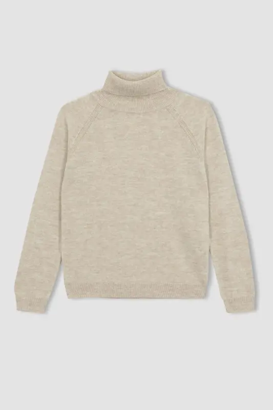 Girls Turtleneck Sweater R1953a623wn - Beige-BG588 - 7