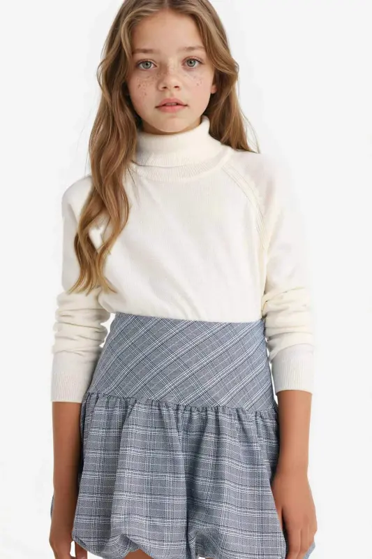 Girl's Turtleneck Sweater R1953a623wn-Ecru - 3