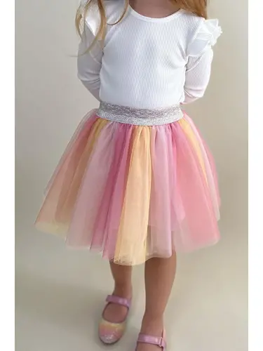 Girl's Tutu Skirt Colorful Tulle Mixed Color (Age 10-12)-Mixed - LC WAIKIKI (1)
