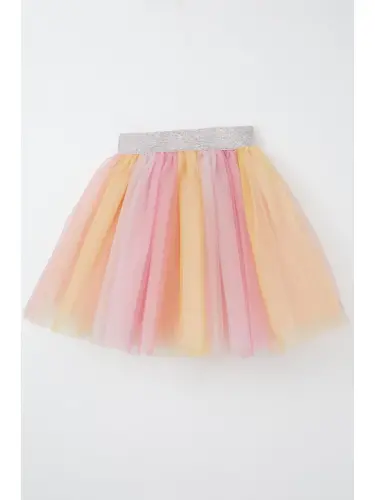 Girl's Tutu Skirt Colorful Tulle Mixed Color (Age 10-12)-Mixed - 6