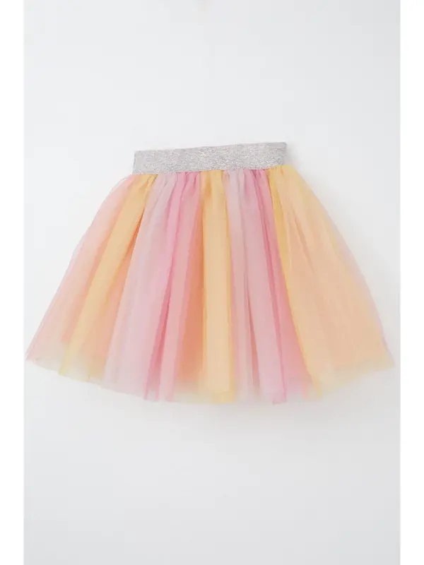 Girl's Tutu Skirt Colorful Tulle Mixed Color (Age 10-12)-Mixed - 6