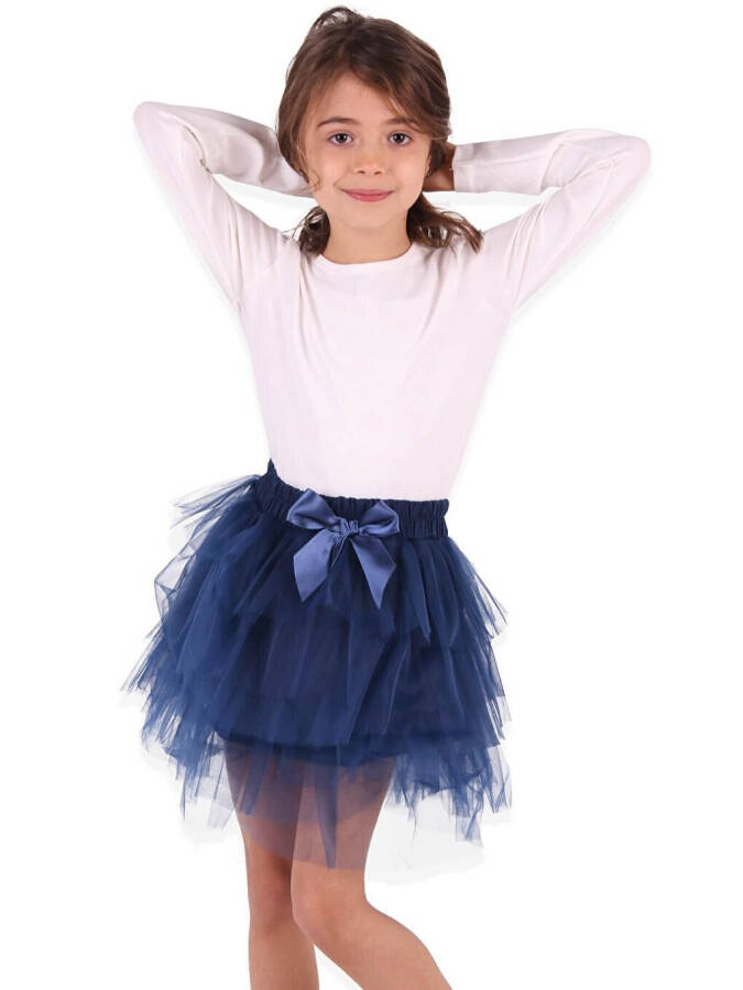 Girls Tutu Skirt Navy (11-12 Years) - 2