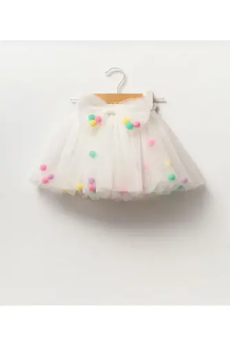 Girls Tutu Skirt, Pompom or Plain - GÜL BABY (1)